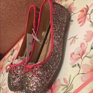 Girls' Lesley Glitter Ballet Flat